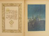 an open book with a picture of a mosque and a picture of a mosque