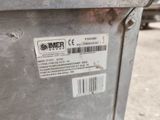 a metal container with a sticker on it
