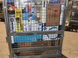 a large cage with a lot of items inside of it