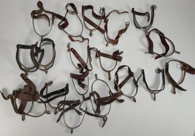 many pairs of glasses hanging on a wall