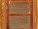 an image of a painting of a wooden frame with writing on it