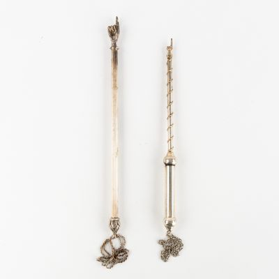 pair of antique silver plated candlesticks