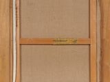 a painting of a wooden frame with a window in it