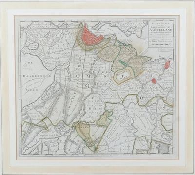 une vieille carte de la ville de Londres avec un point rouge au milieu