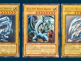three cards of blue - eyed white dragon and blue - eyed white dragon
