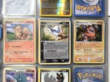 pokemon trading card set in a clear plastic case