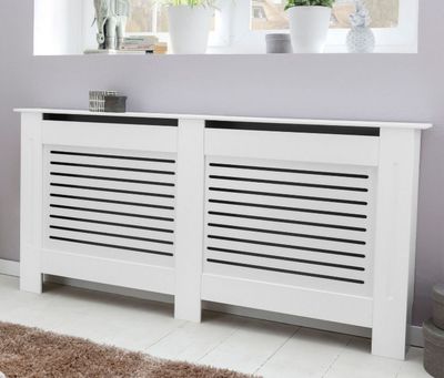 Cache-radiateur décor blanc - 112x19x82 cm- retour transport…
