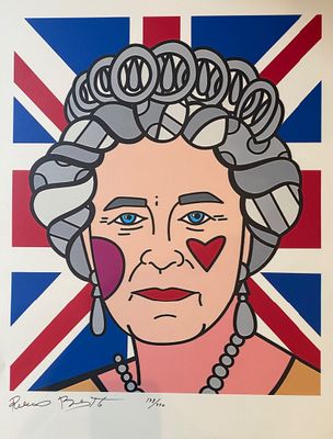 Romero Britto (Né en 1963) The Queen, 2016 Impression couleu…