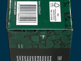 a box with a label on it sitting on a table