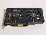 a close up of a video card with two fans