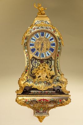 Cartel d'applique et son culot en marqueterie dite BOULLE en…