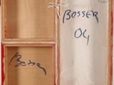a wooden box with writing on the inside of it