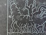 drawing of a man riding a horse with a person on it