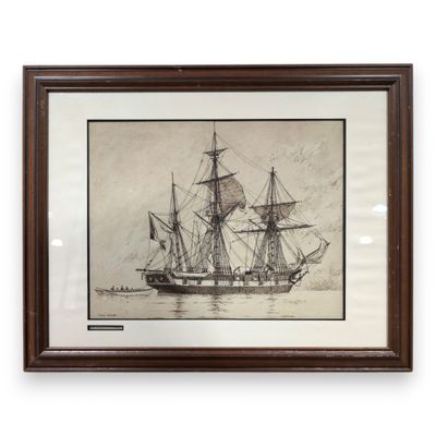 Frédéric BERNELLE (1884-1954) Baleinier français 1er Empire