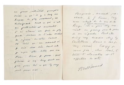 une lettre manuscrite d'un homme qui a écrit ce poème