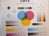 a poster with a bunch of different colors on it