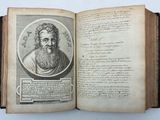 an old book with a picture of a bearded man on it