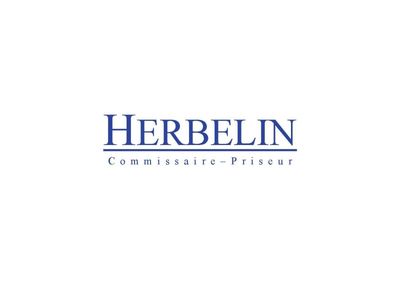 Logo « Herbelinn Commissaire - Priiseur » sur fond blanc