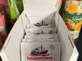 a box of fishman ' s friend packets sitting on a shelf