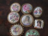 six different pictures of a woman in a picture frame on a table