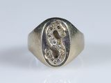 une image représentant une chevalière en argent ornée d'un serpent