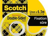 scotch double - sided tape, 1 / 2 in x 6 m, yellow