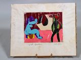 une image représentant un tableau où l'on voit un homme et une femme assis sur une chaise