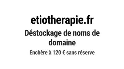 Nom de domaine etiotherapie.fr.