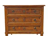 an image of a wooden chest of drawers on a white background
