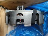 a close up of a clamp on top of a blue plastic bag