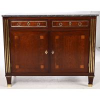 SCHEY Fidelys. BUFFET LOUIS XVI en acajou à 2 portes surmont… (photo 2)