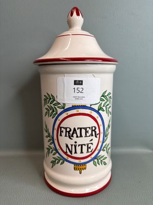 Pot couvert en faïence de Saint Clément Réconcilions nous’, … - Photo 1