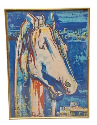 Françoise GILOT (1921-2023) , "Tête de cheval", épreuve d'ar…