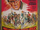 an old movie poster of a man on a horse with other men