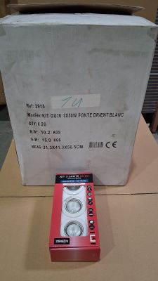 Lot de 20 kits de 3 spots encastrables GU10 Zeiger