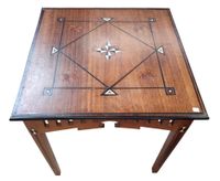 Table à jeux à incrustations de nacre. (photo 2)