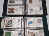 a binder that has a lot of stamps on it