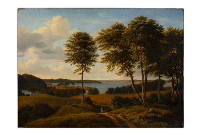 École danoise du XIXe siècle Vue de Hindsgavl