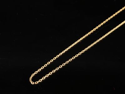 un gros plan d'un collier avec une chaîne en or sur fond noir