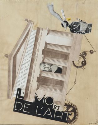 une image représentant un collage d'un bâtiment sur lequel figure une horloge