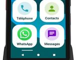 une image représentant un téléphone portable posé sur un support