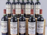 six bouteilles de vin rouge sont alignées dans une caisse en bois