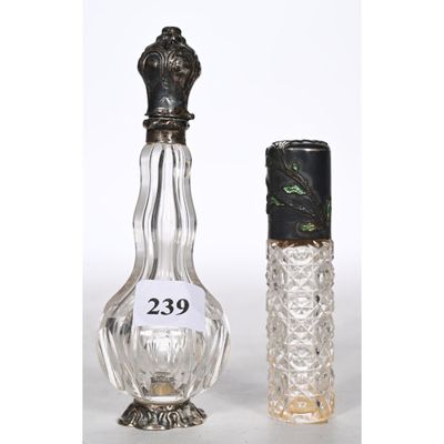 an image of a glass bottle next to a glass bottle with a label on it