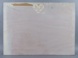 an old picture of a piece of paper with a heart on it