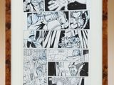 reproduction encadrée d'une bande dessinée, dans un cadre en bois