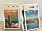 two bags of cigarettes sitting on a table next to each other