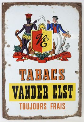 une enseigne sur laquelle on peut lire « Tabacs Vander Elst »