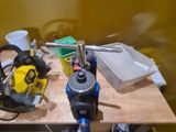 a picture of a workbench with tools on top of it