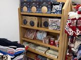 many items on the shelves in the store