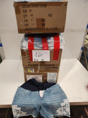 Lot de 80 shorts en jean de maternité, avec bandeau grossess…